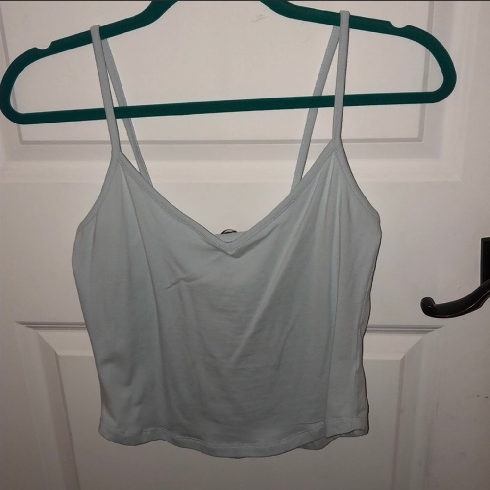 Baby Blue Crop Tank Top
